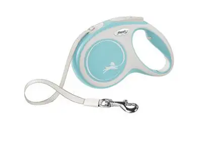 Flexi рулетка-ремень для собак, голубая, New Comfort Tape light blue
